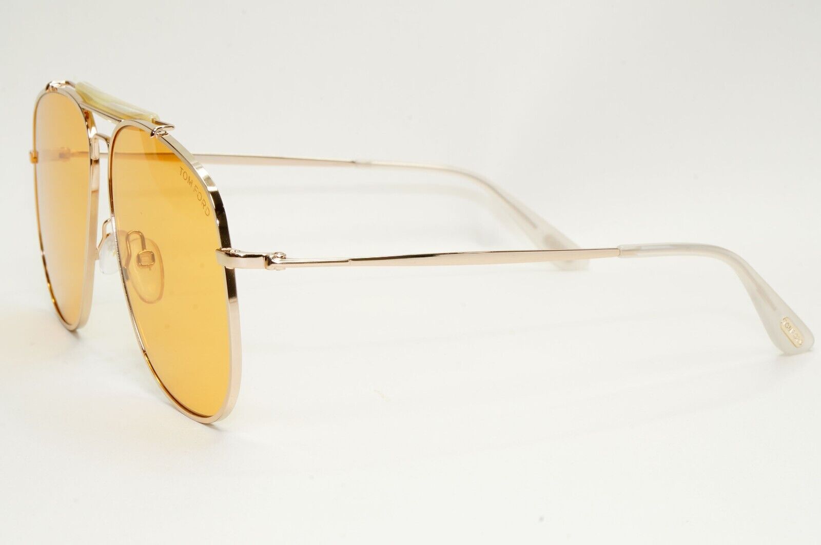 Tom Ford Sunglasses Connor-02 Gold Yellow Pilot Large Metal TF 557 28E FT0557