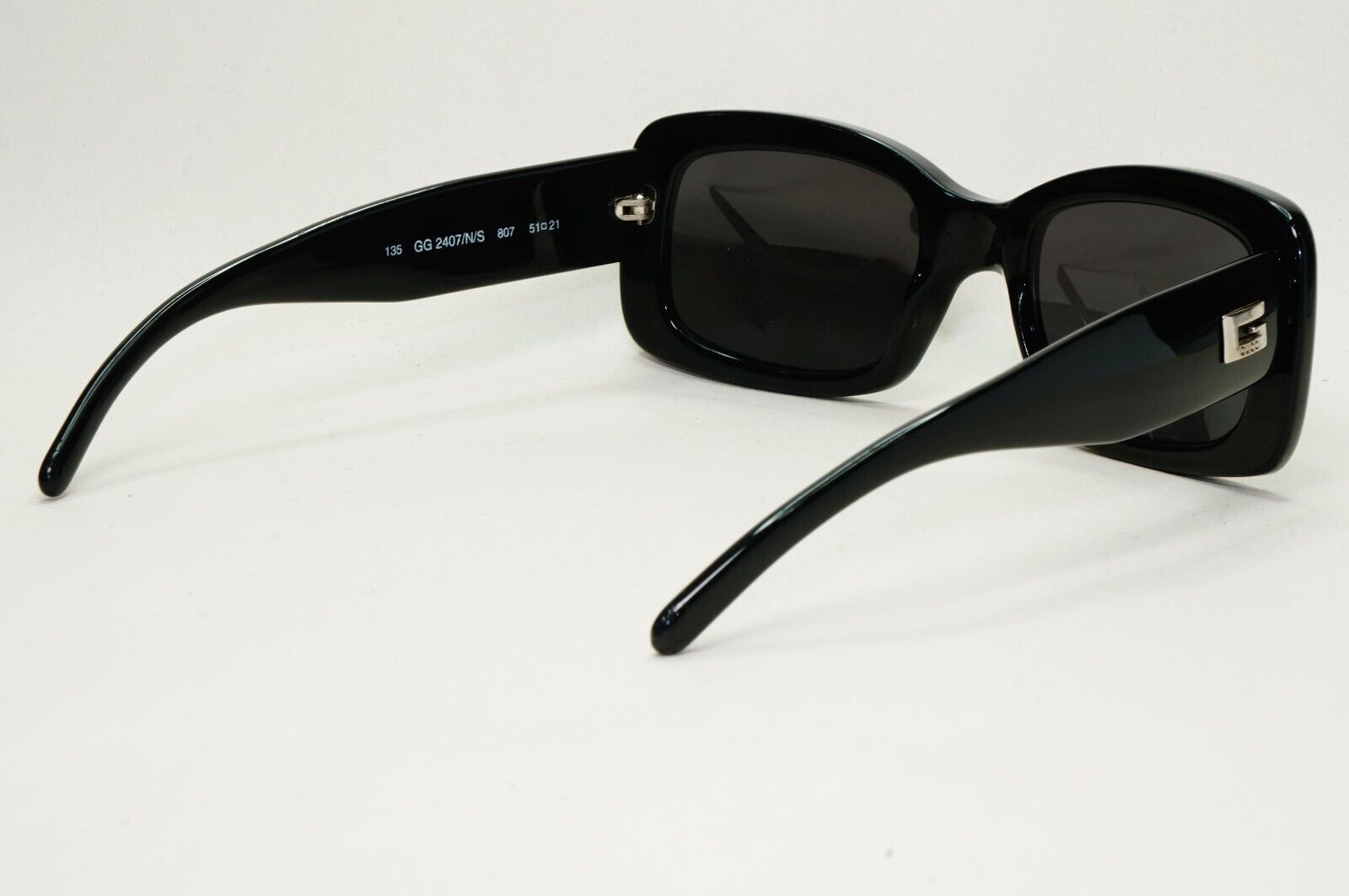 Gucci Sunglasses 1996 Vintage Black Square Retro GG 2407/N/S 807 51mm 230924