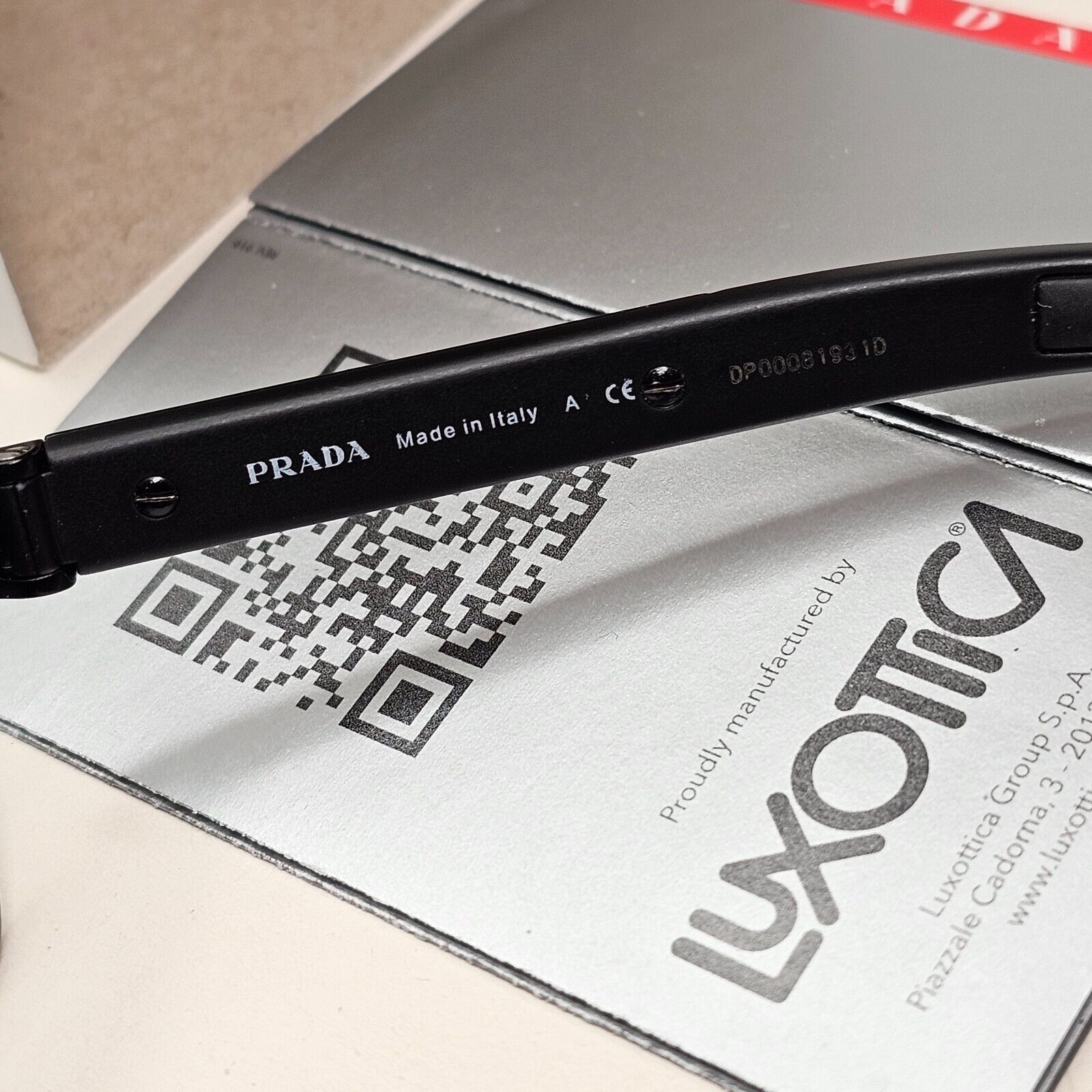 Prada Sunglasses Black Matte Blue Wrap Navigator PS54IS SPS 54I 1BO-1A1 210924