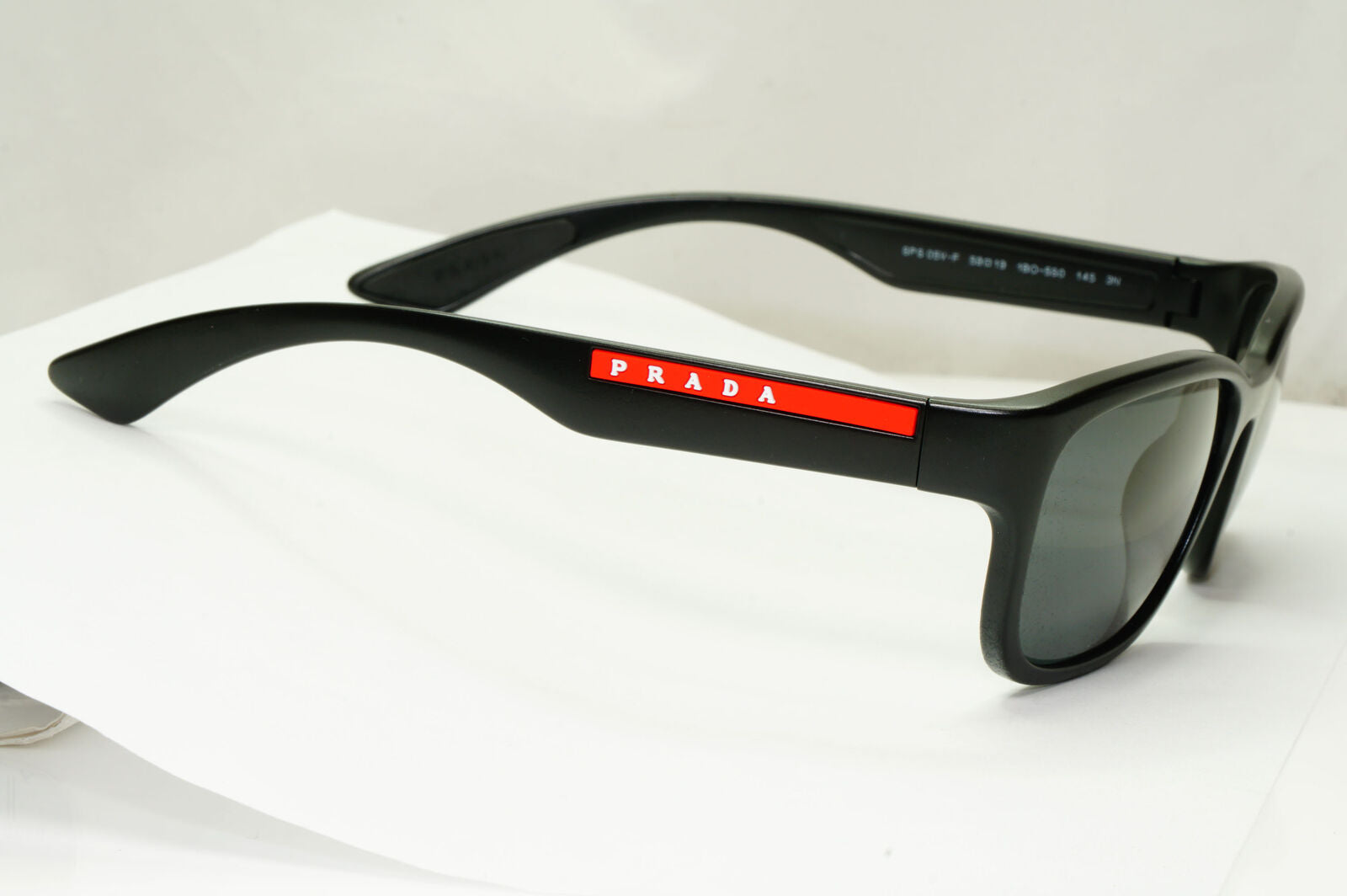 Prada Sunglasses Black Demishiny Square Sport PS05VS SPS 05V-F 1BO-5S0 59mm
