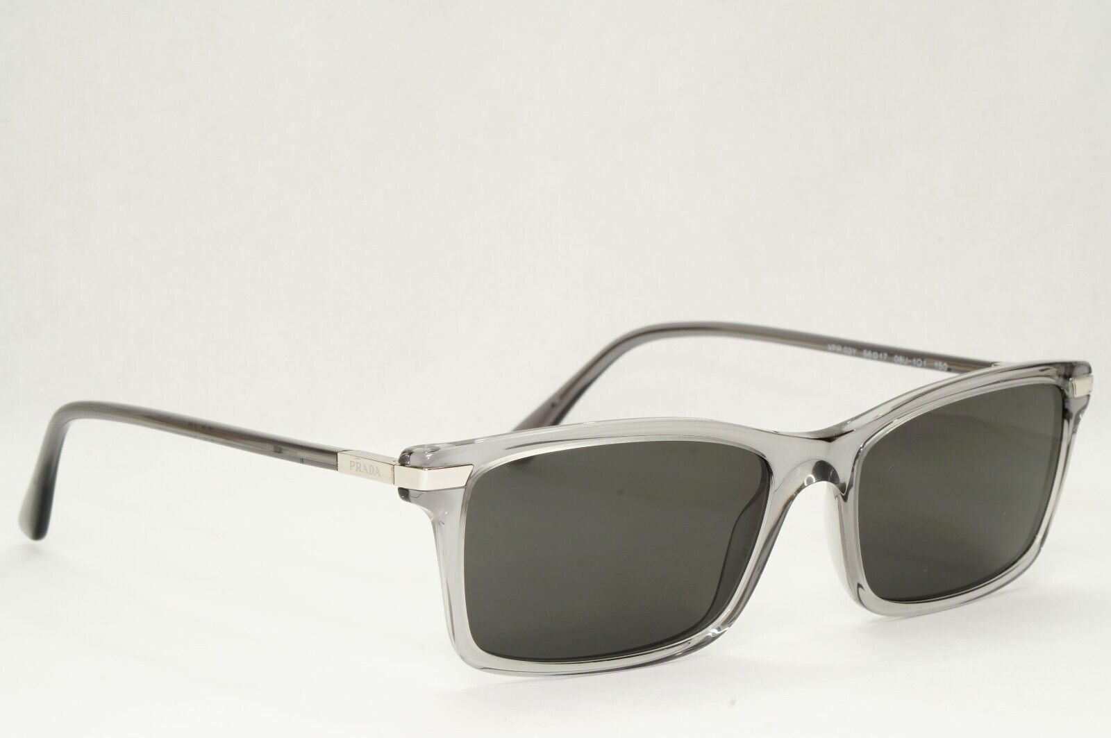 Prada Sunglasses Black Grey Transparent Crystal PR03YV VPR 03Y 08U-1O1 56mm