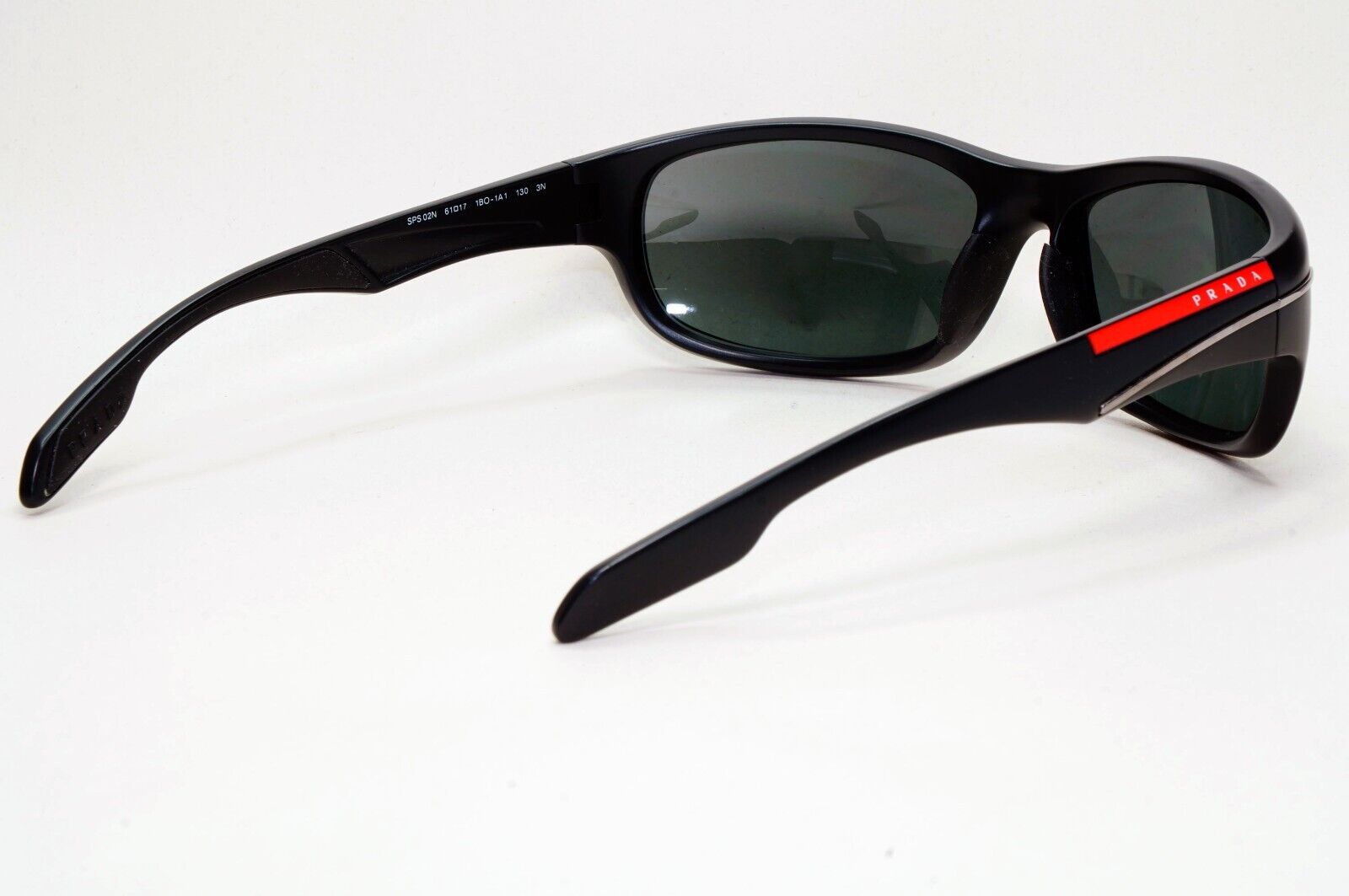 Prada Sunglasses 2011 Vintage Black Grey Wrap PS02NS SPS 02N 1BO-1A1 061024