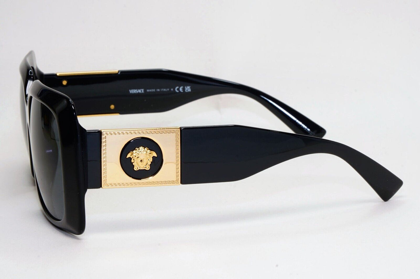 Versace Sunglasses Black Square Oversized Gold Medusa MOD VE 4405 GB1/87 54mm