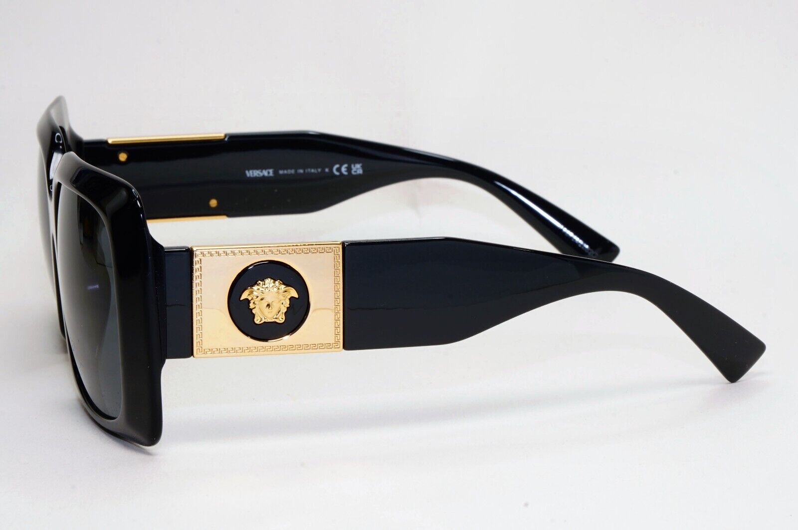 Versace Sunglasses Black Square Oversized Gold Medusa MOD VE 4405 GB1/87 54mm