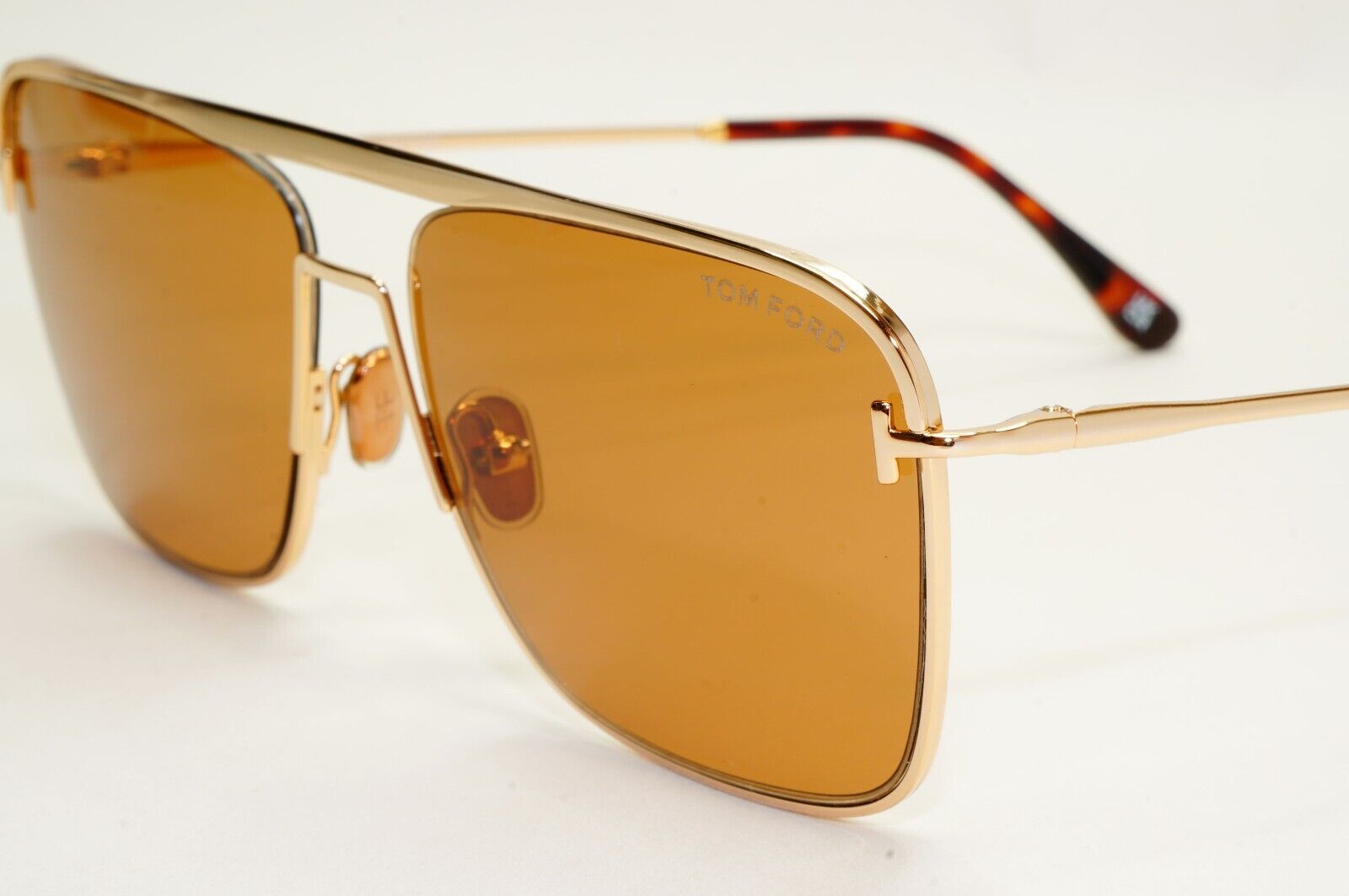 Tom Ford Sunglasses Nolan Gold Brown Square Navigator FT0925 TF 925 28E 60mm