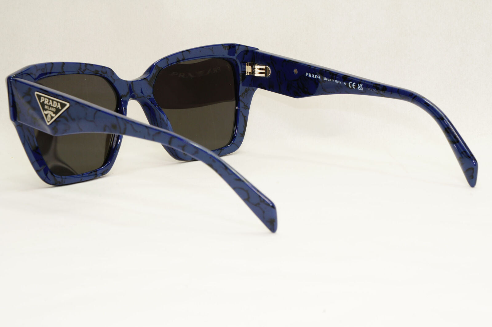 Prada Sunglasses Blue Black Triangle Symbole Marble PR09ZV VPR 09Z 18D-1O1 51mm