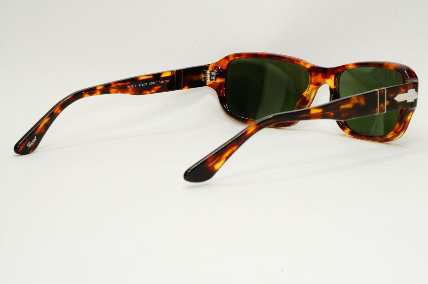 Persol Sunglasses 2012 Vintage Brown Tortoise Green Rectangle 2976-S 919/31 56mm