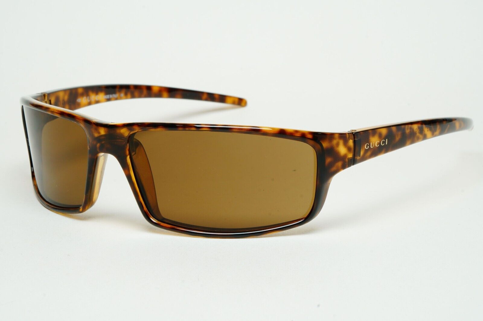 Gucci Sunglasses 1999 Vintage Brown Tortoiseshell Wrap GG 1425/S 676 250125