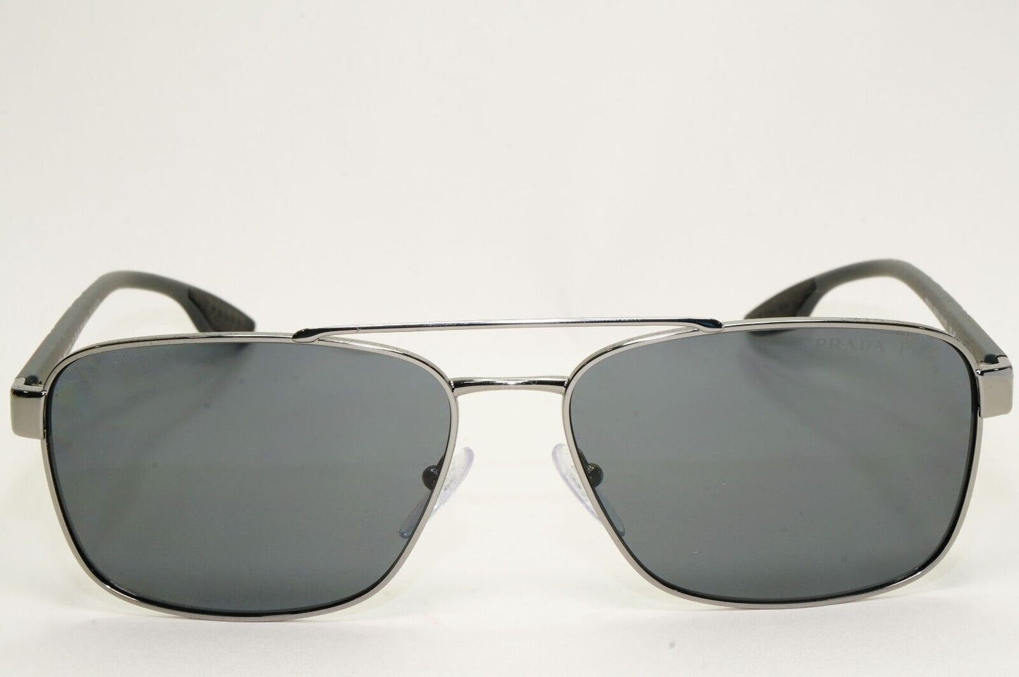 Prada Sunglasses Polarised Gunmetal Black Grey Navigator PR51US SPR 51U 5AV-5Z1
