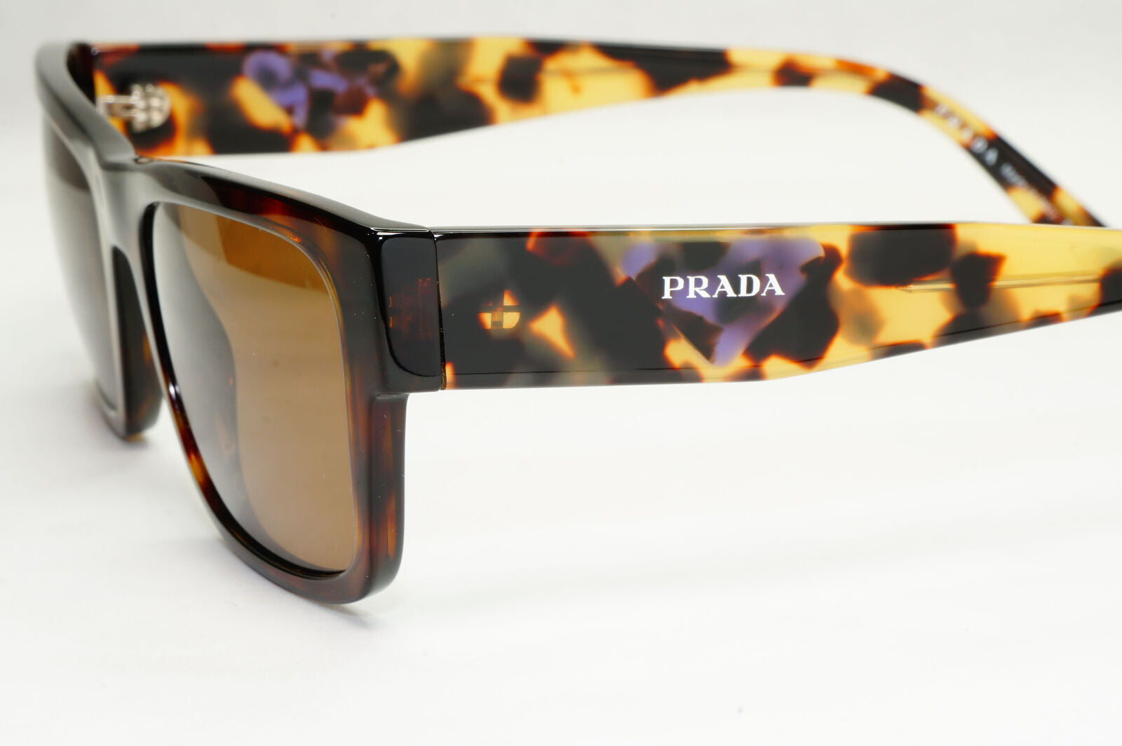 Prada Sunglasses Symbole Triangle Brown Havana Tortoise PR28YS SPR 28Y 2AU-08N