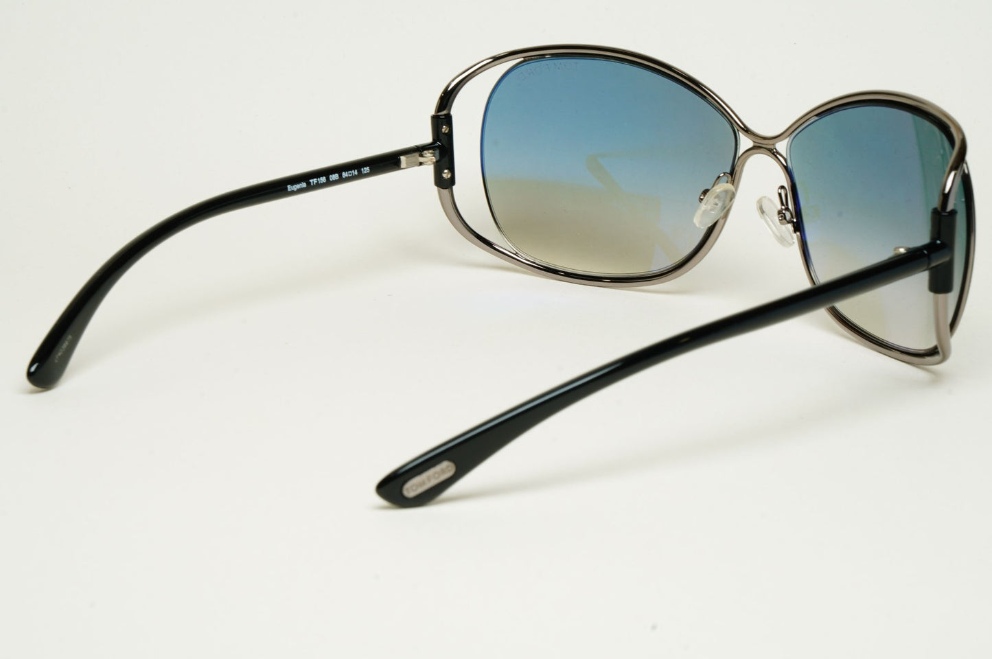 Tom Ford Sunglasses Eugenia Gunmetal Black Grey Gradient FT0156 TF 156 08B