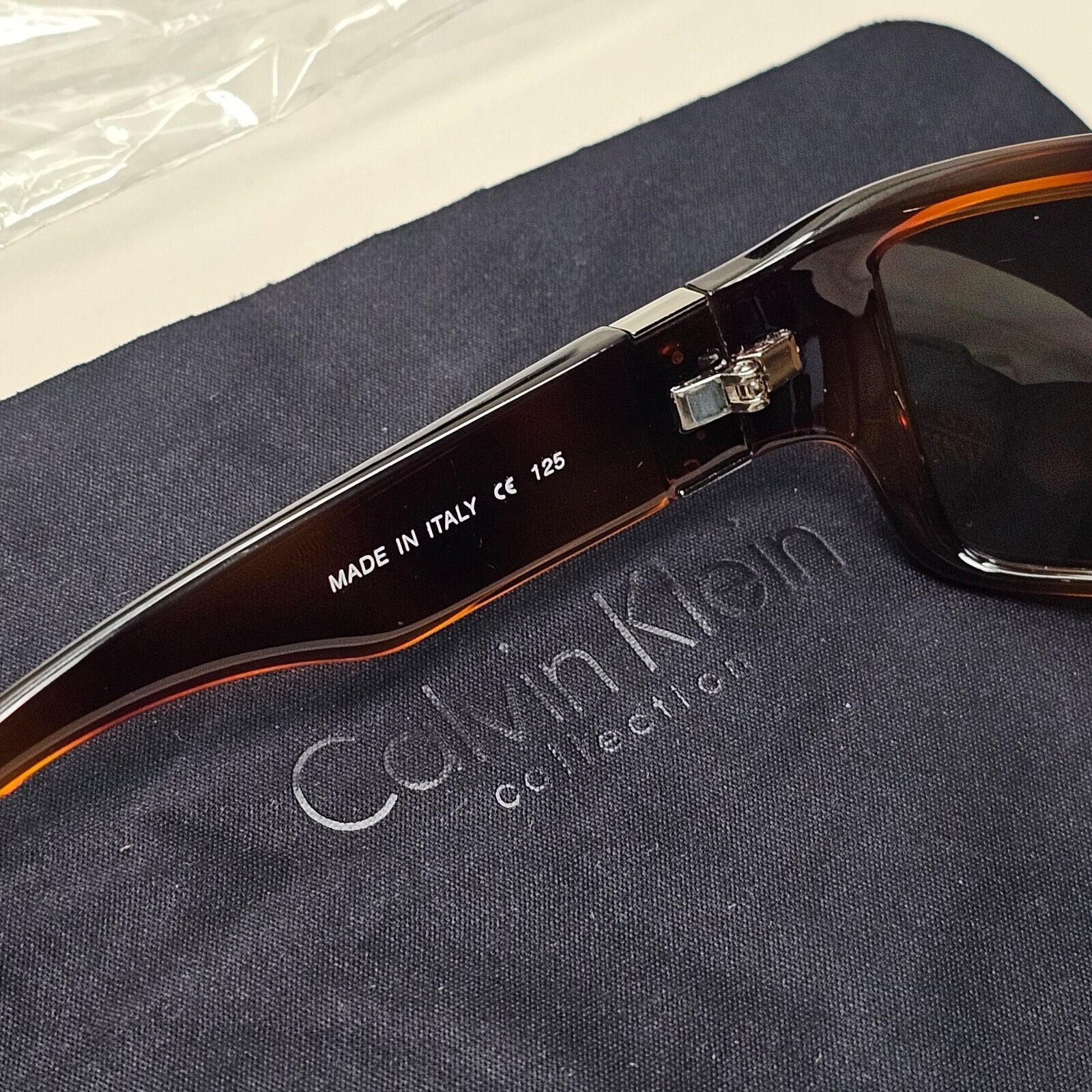 Calvin Klein Sunglasses 2005 Vintage Brown Tortoise Wrap 841S 036 121124