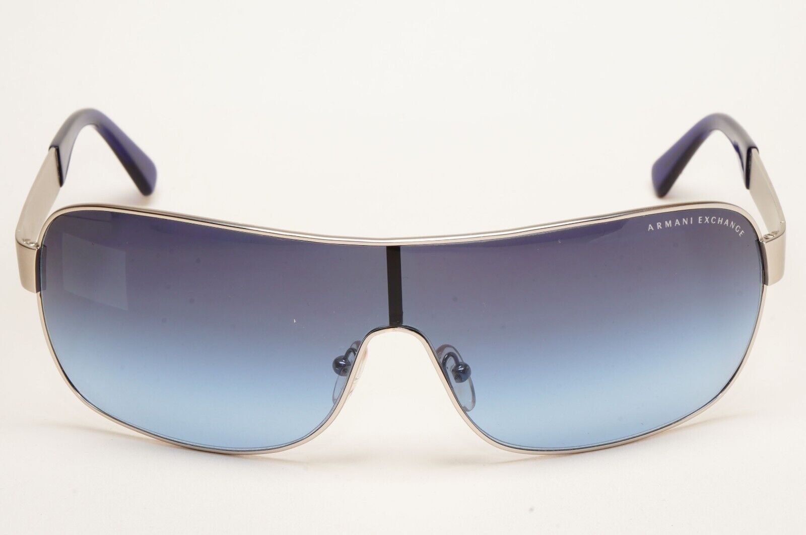 Armani Exchange Sunglasses 2015 Silver Blue Shield AX 2008 6020/4L [a] 221124