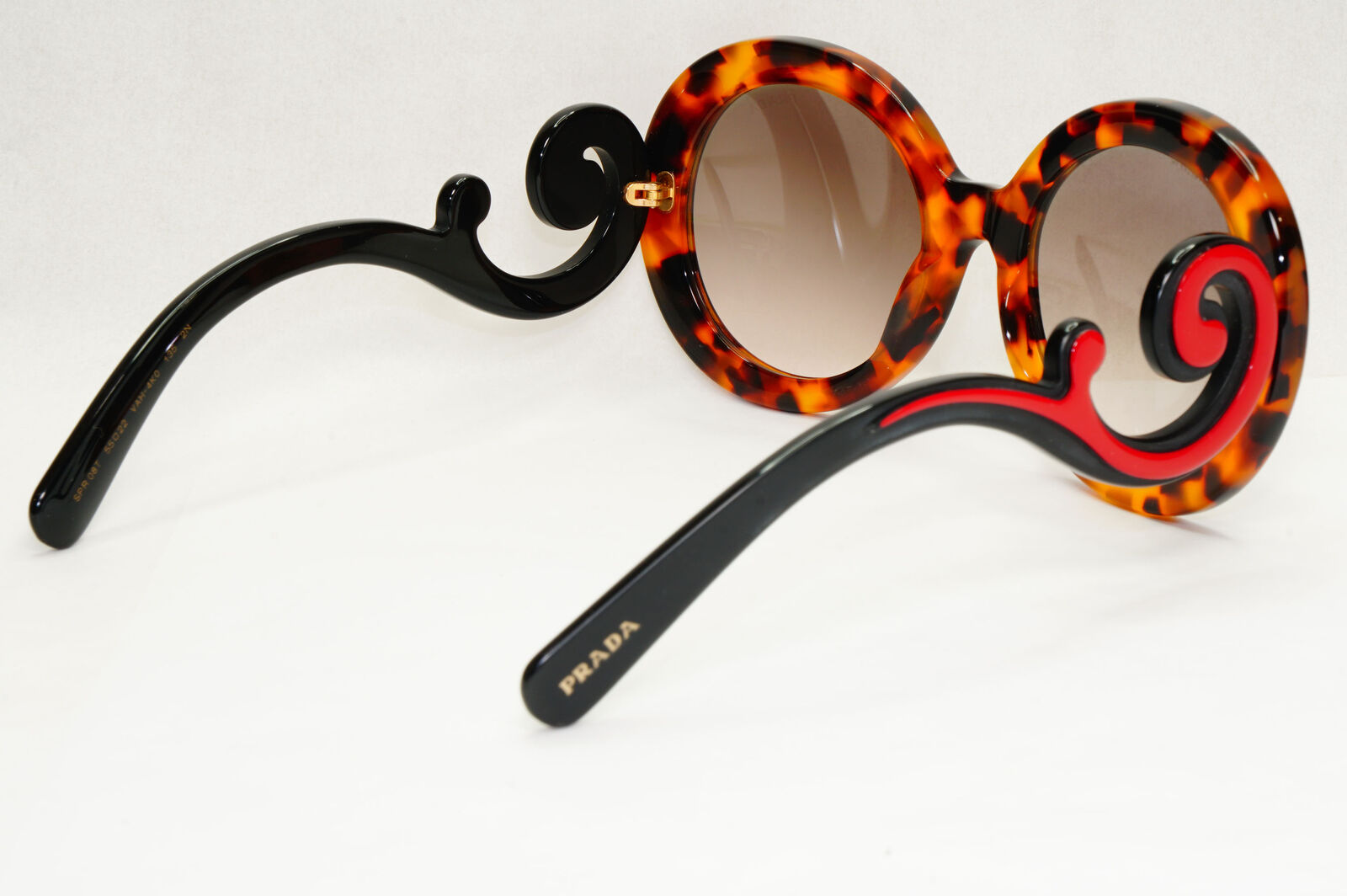 Prada Sunglasses Baroque Swirl Brown Red Gradient PR08TS SPR 08T VAH-4K0 141223