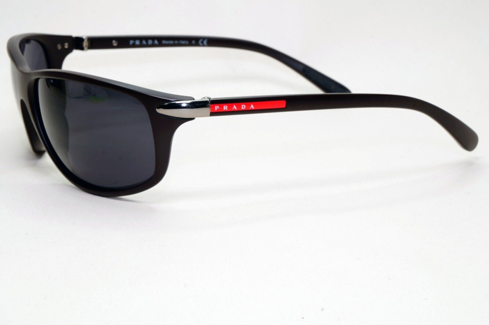 Prada Sunglasses 2011 Dark Brown Frame Wrap Black PS05MS SPS 05M BRR-6S1 021124