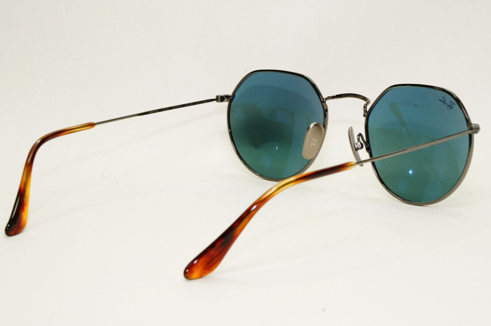 Ray-Ban Sunglasses Jack Titanium Gunmetal Blue Round RB 8165  9244/R5 51mm