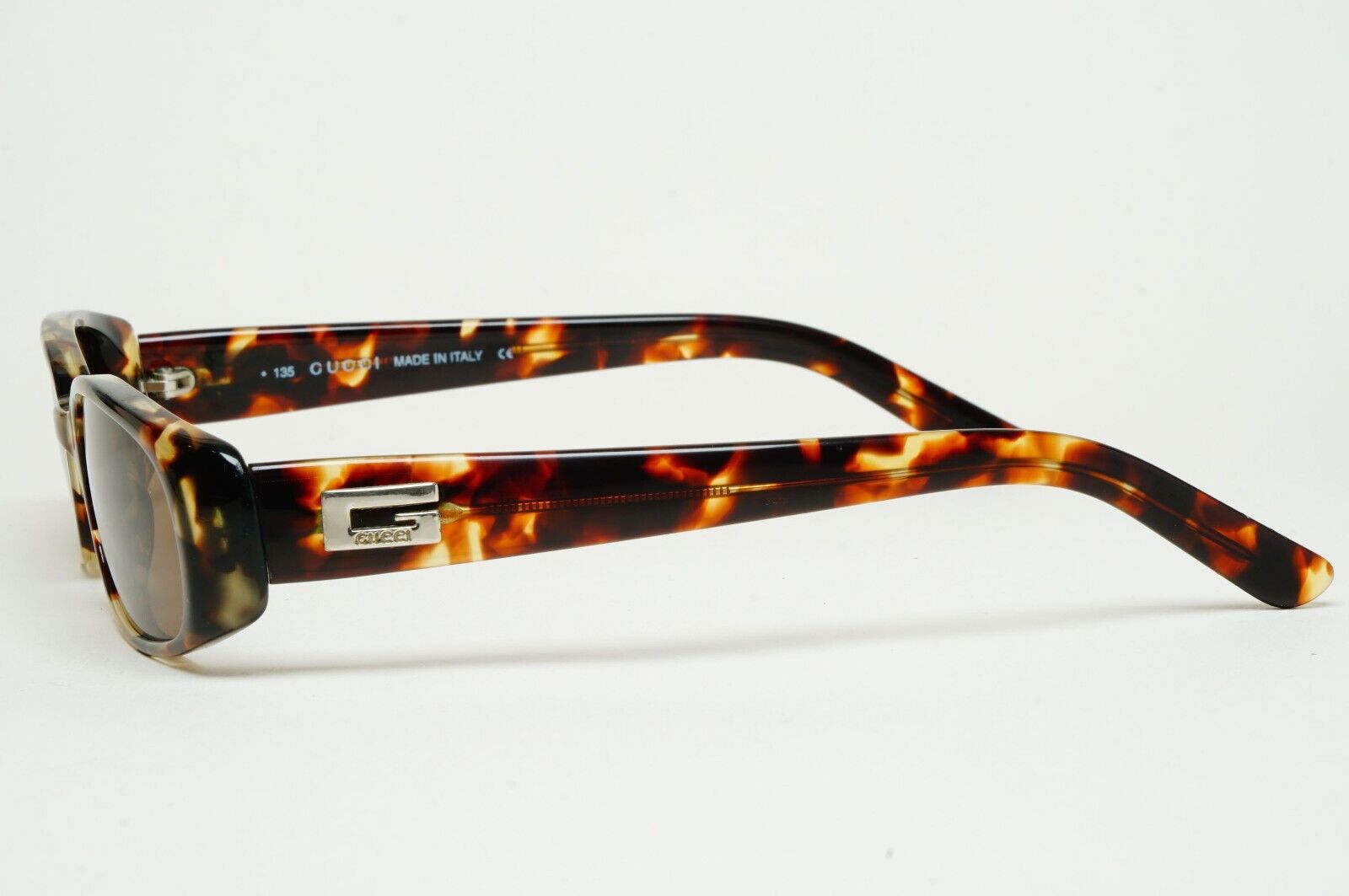 Gucci Sunglasses 1998 Vintage Brown Rectangle Small GG 2452/S 4TM 51mm 310125