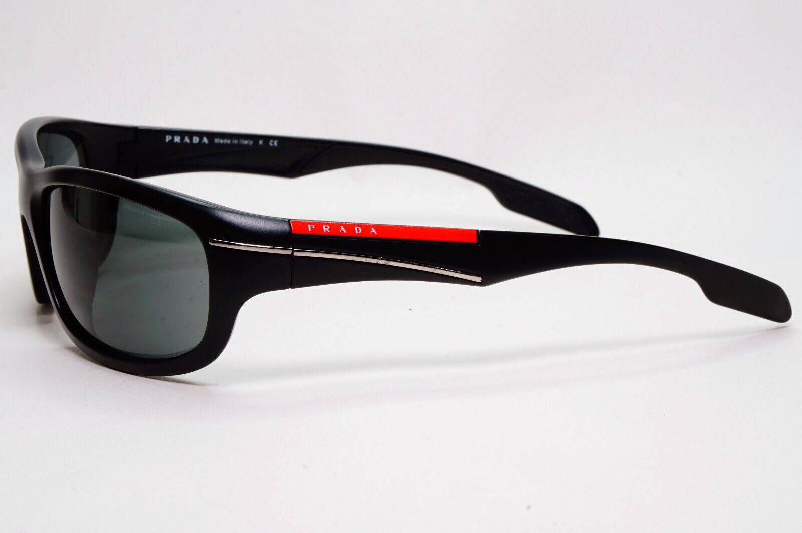 Prada Sunglasses 2011 Vintage Black Grey Wrap PS02NS SPS 02N 1BO-1A1 061024