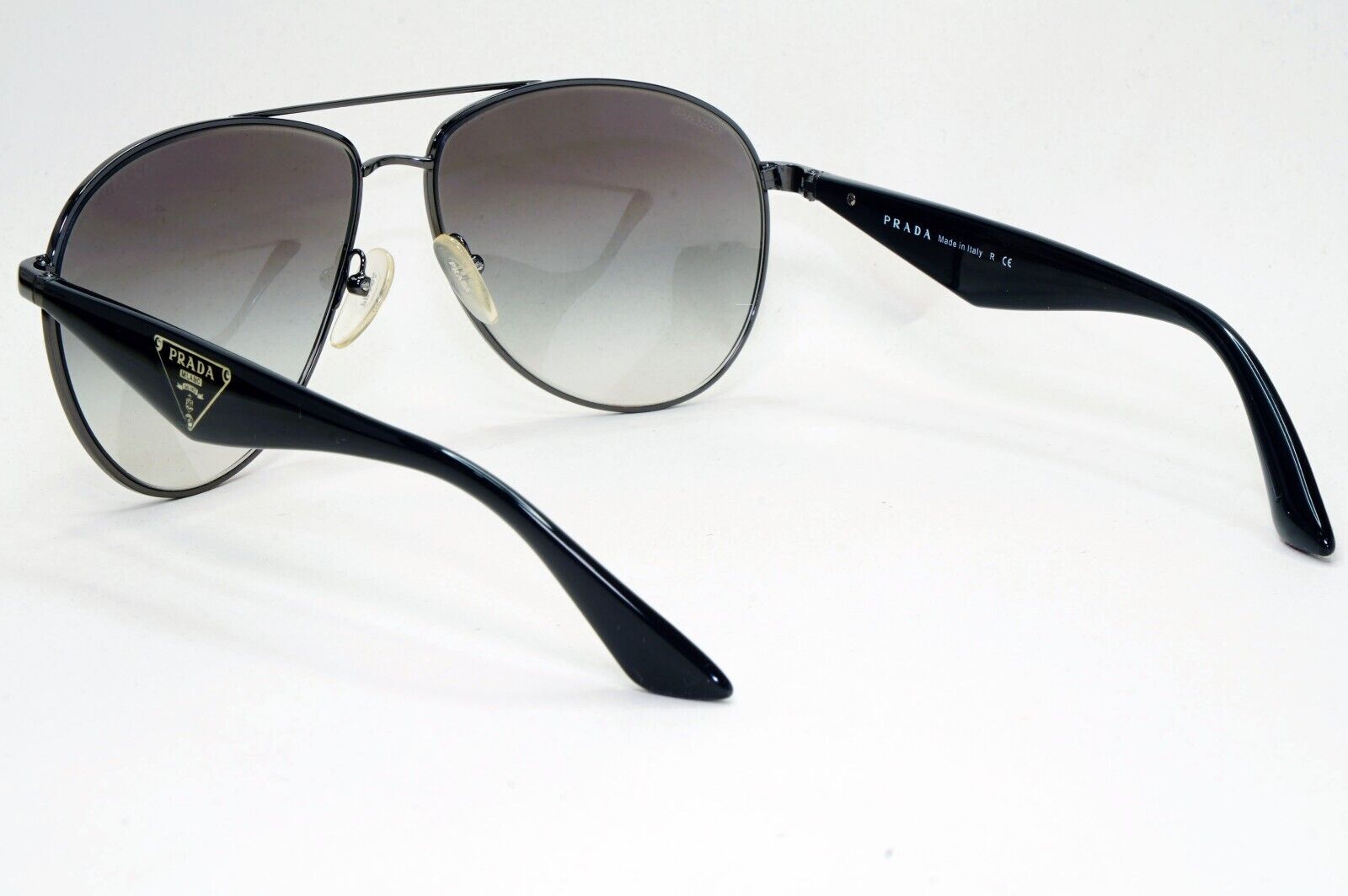 Prada Sunglasses Triangle Logo Pilot Black Grey PR53QS SPR 53Q 5AV-0A7 281024