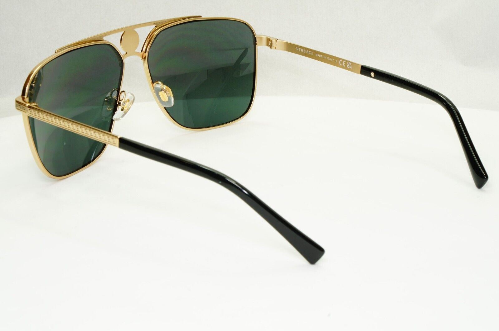Versace Sunglasses Gold Black Medusa Square Metal MOD 2238 1436/87