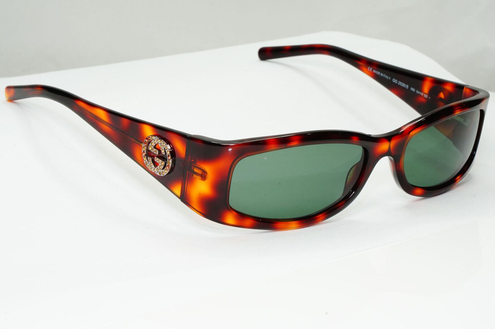 Gucci 1999 Vintage Sunglasses Brown Green Tortoiseshell GG 2526/S 05D 071222