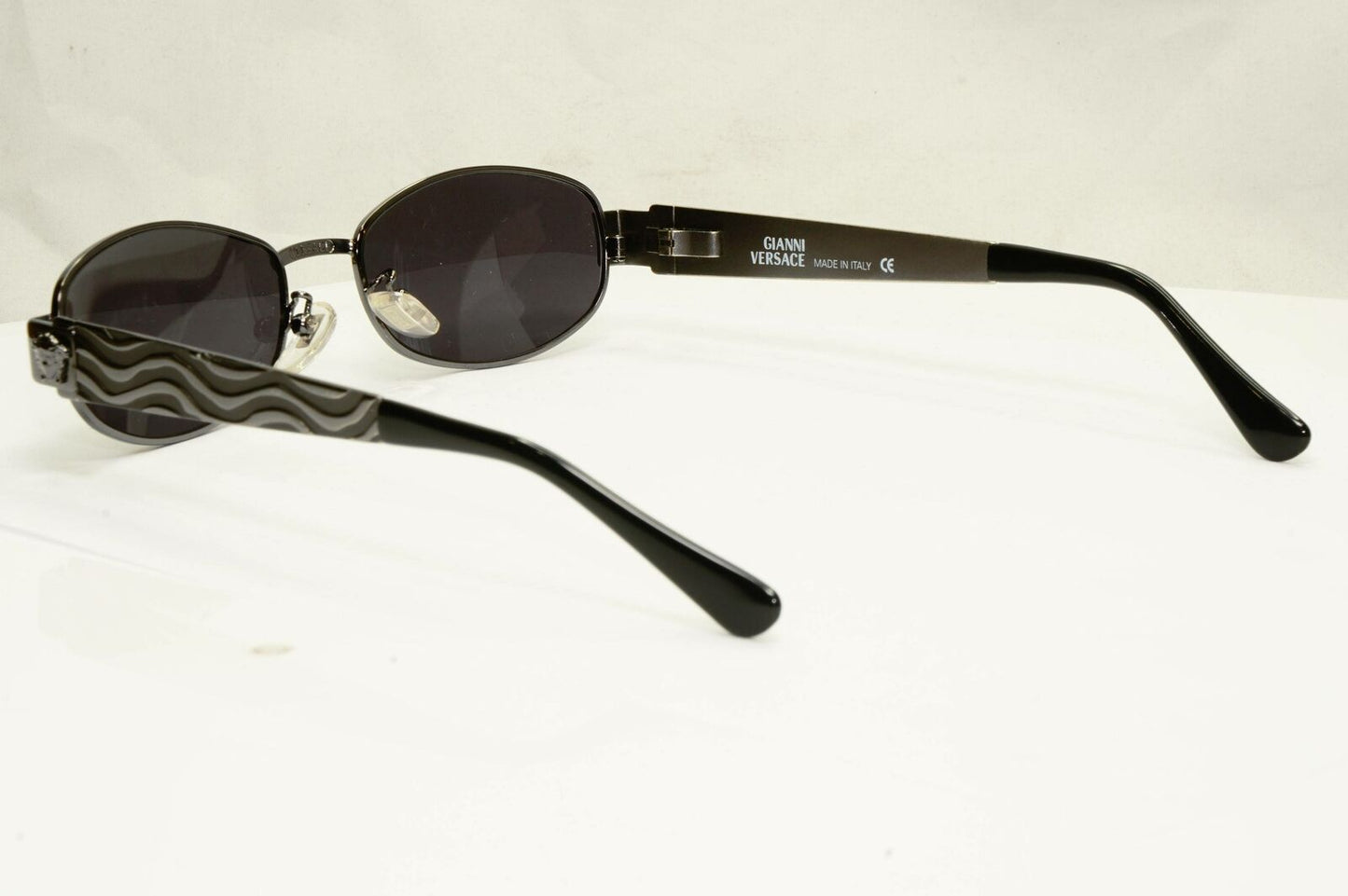 Gianni Versace 1996 Vintage Gunmetal Medusa Metal Sunglasses MOD X36 COL 89M