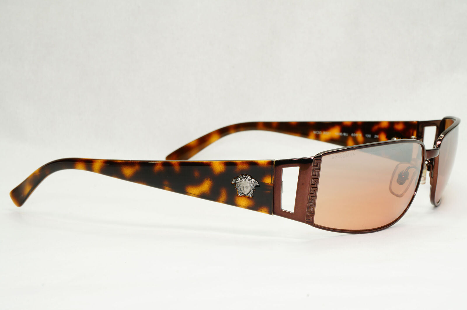 Versace Sunglasses 2004 Vintage Brown Mirror Rectangle MOD 2021 1006/6U 210124