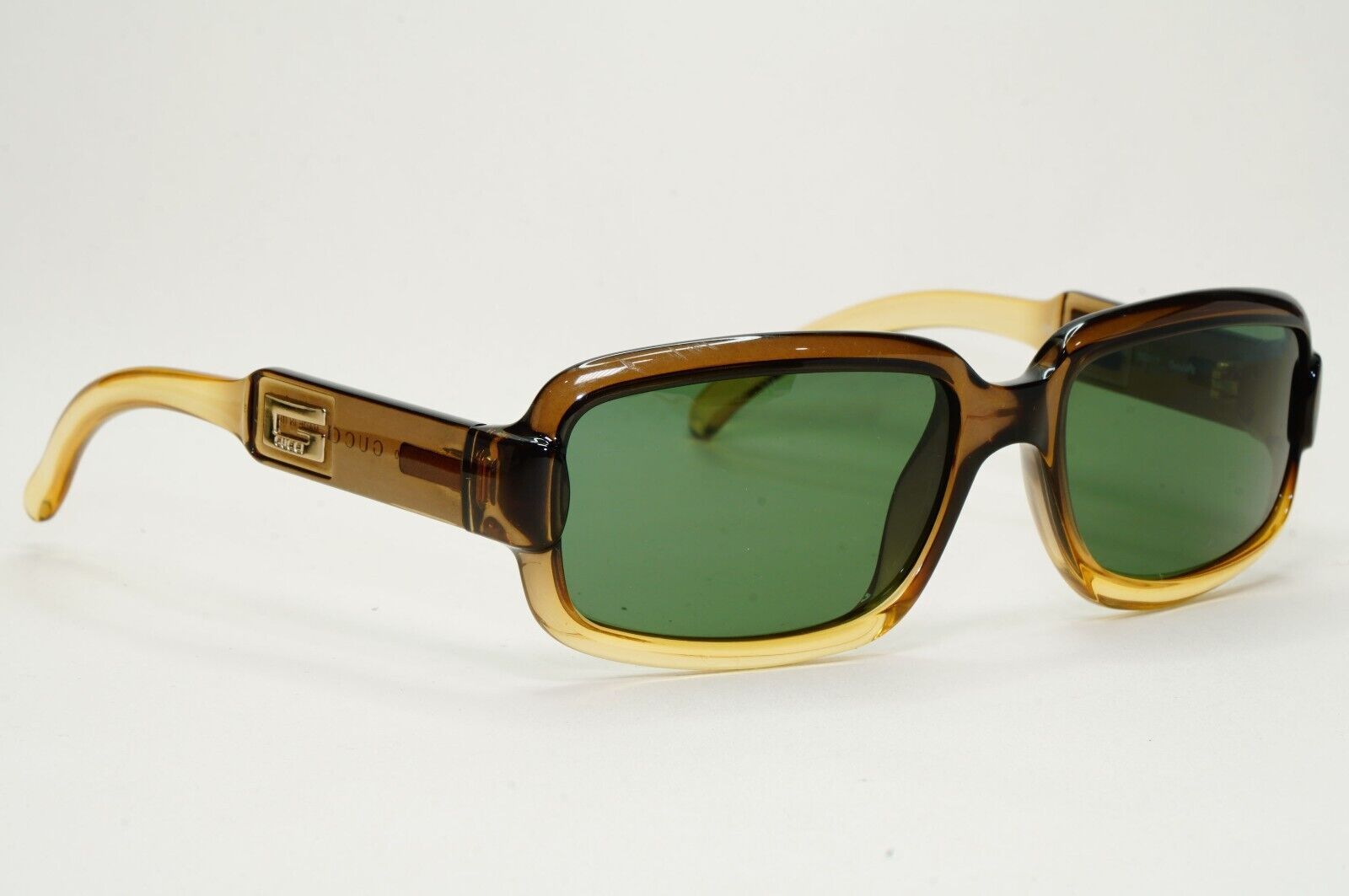 Gucci Sunglasses 1997 Vintage Brown Transparent Honey Green GG 2475/S T7V 291024
