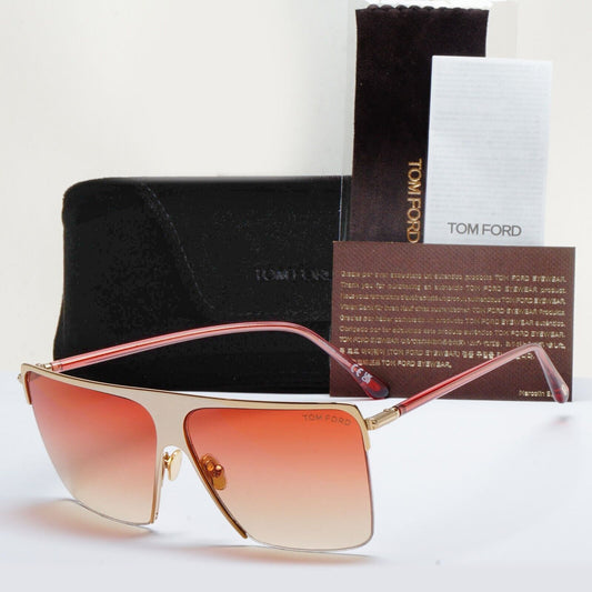 Tom Ford Sunglasses Sofi Gold Brown Gradient Square FT0840 TF 840 28T 61mm