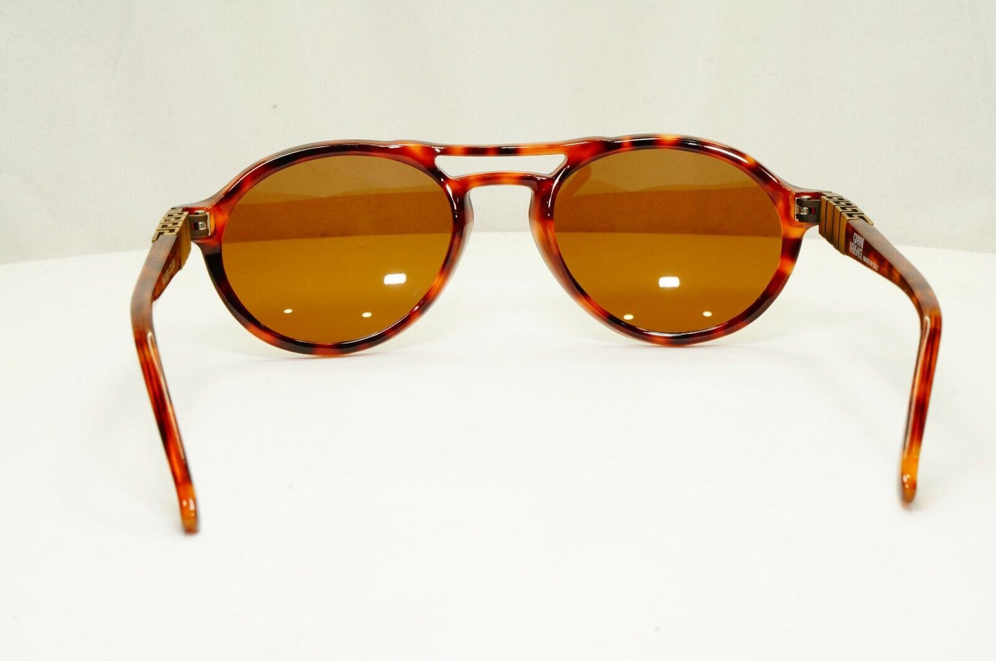 Gianni Versace 1996 Mens Vintage Brown Gold Sunglasses Meander MOD 535 COL 806