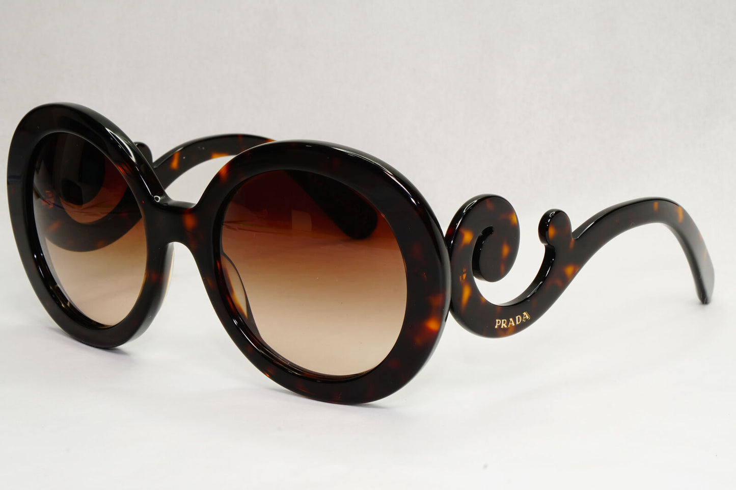 Prada Sunglasses Baroque Swirl Round Brown Tortoise PR27NS SPR 27N 2AU6S1 270124