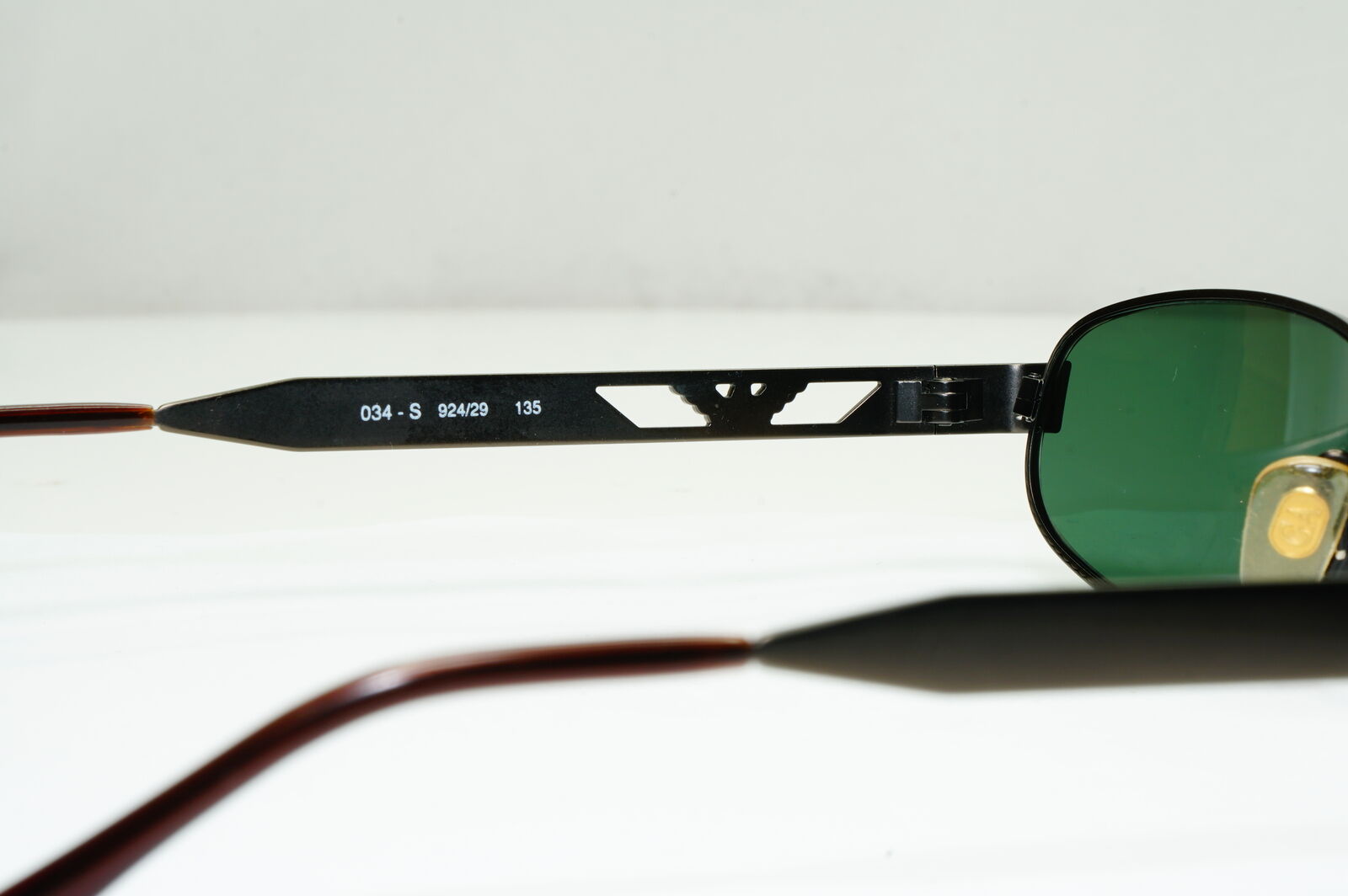 Emporio Armani Sunglasses 1997 Vintage Rectangle Bronze Green 034-S 924/29