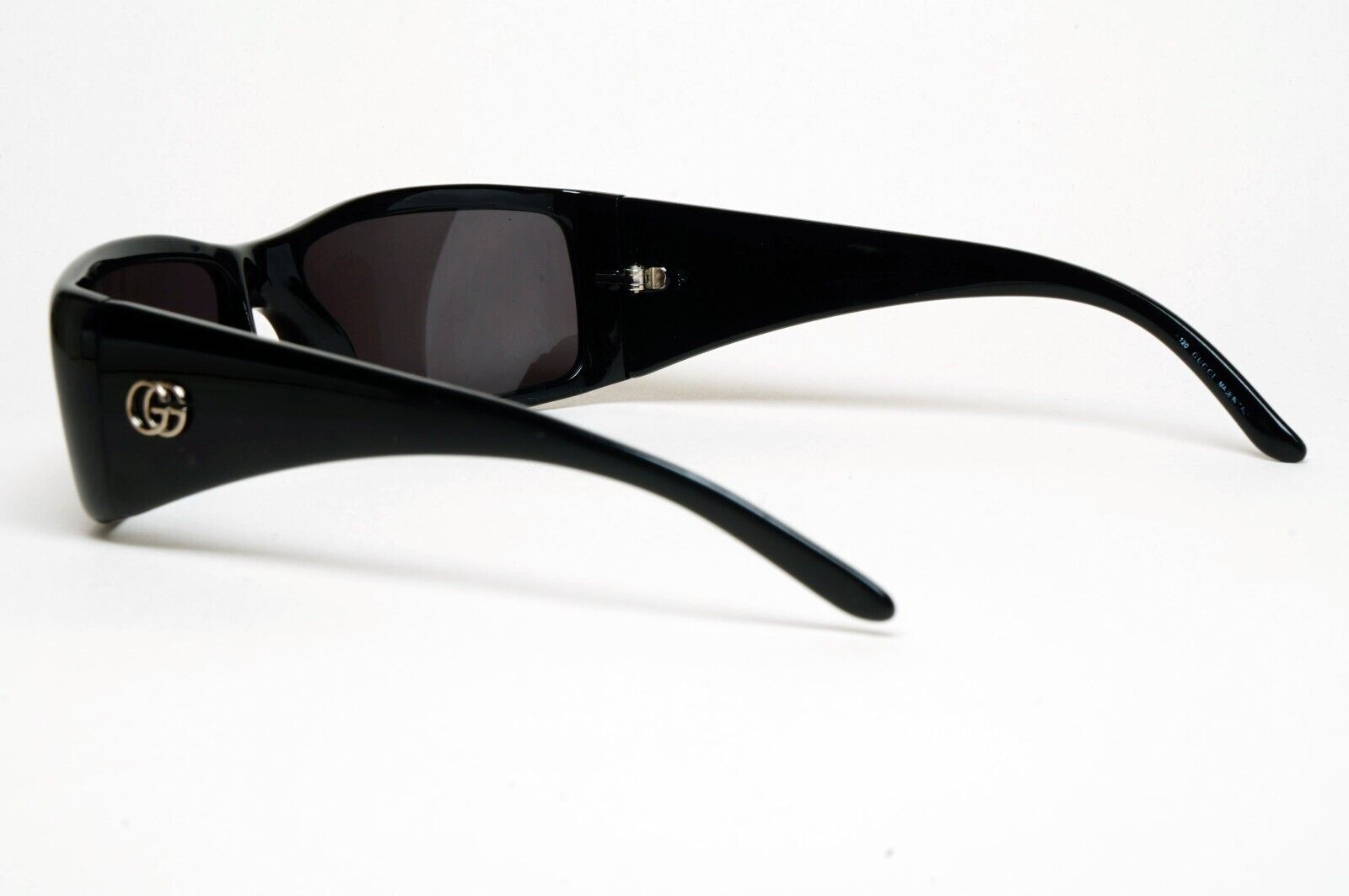 Gucci Sunglasses 1999 Vintage Black Rectangle Wrap GG 2493/S 584 220125