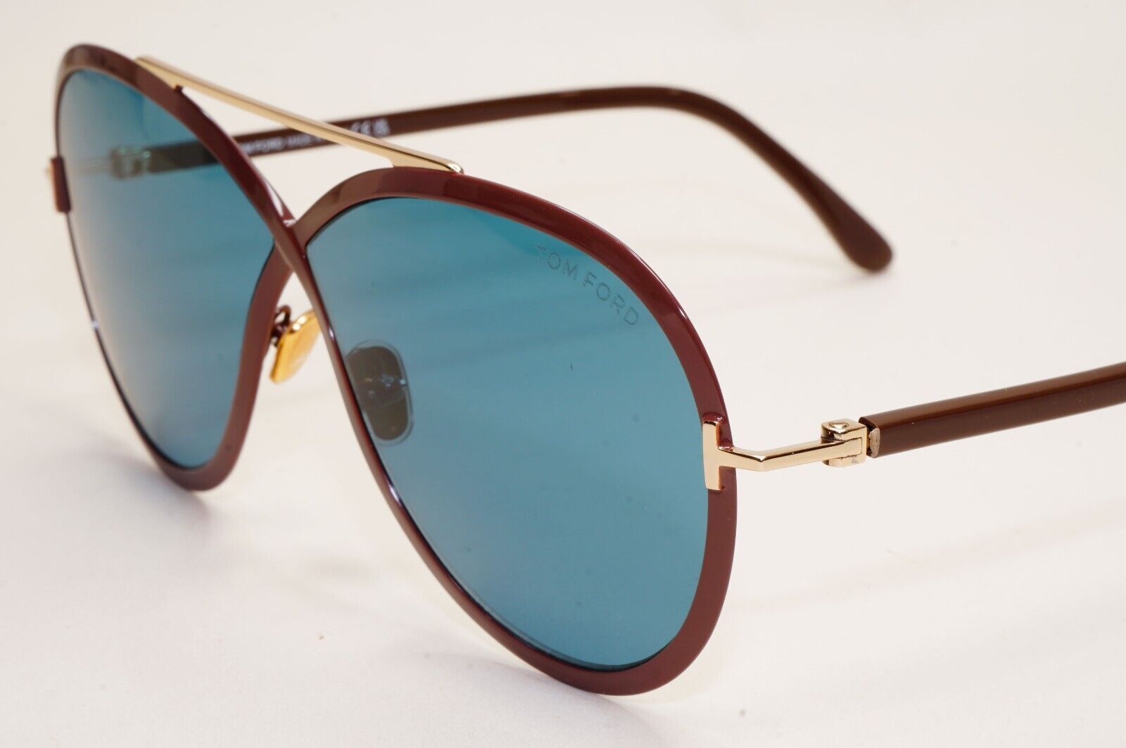 Tom Ford Sunglasses Rickie Pilot Brown Teal Blue Large FT1007 TF 1007 48V