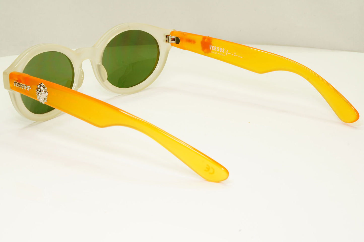 Versus 1995 Vintage Orange White Lion Sunglasses Gianni Versace MOD EF9 COL 445