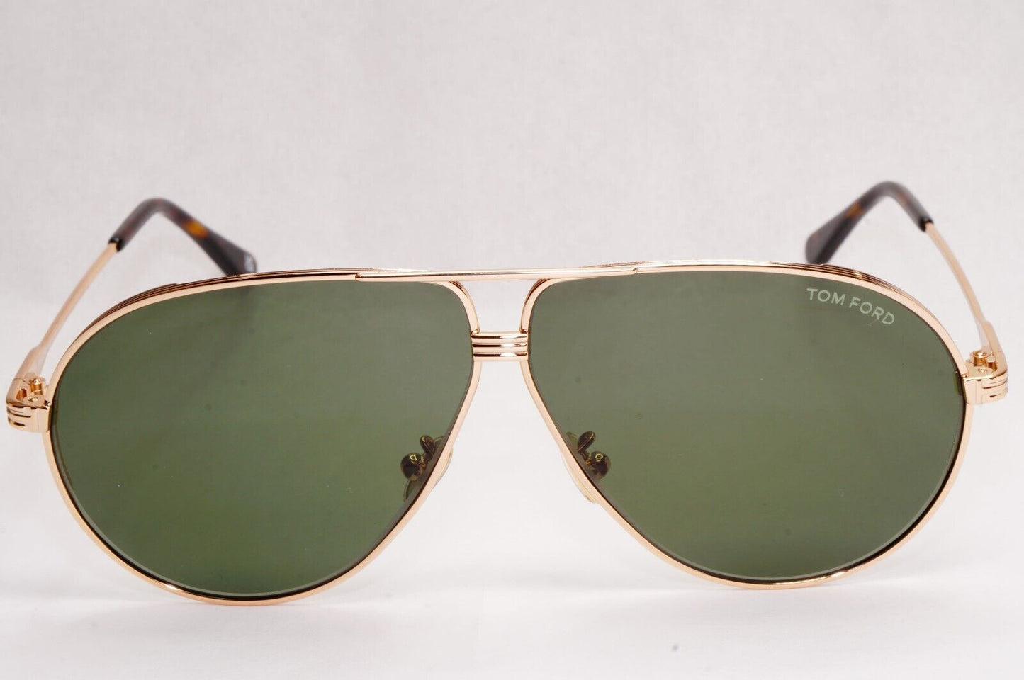 Tom Ford Sunglasses Jet Gold Green Metal Pilot Large FT0734-HTF 734-H 28N 64mm