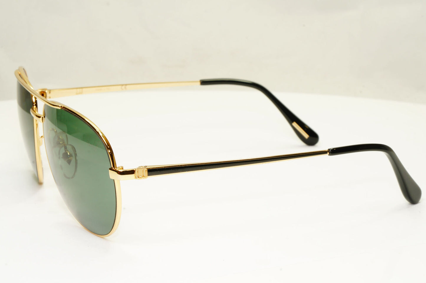 Authentic Dunhill Polarized Gold Metal Pilot Green Mens Sunglasses SDH 193 300P
