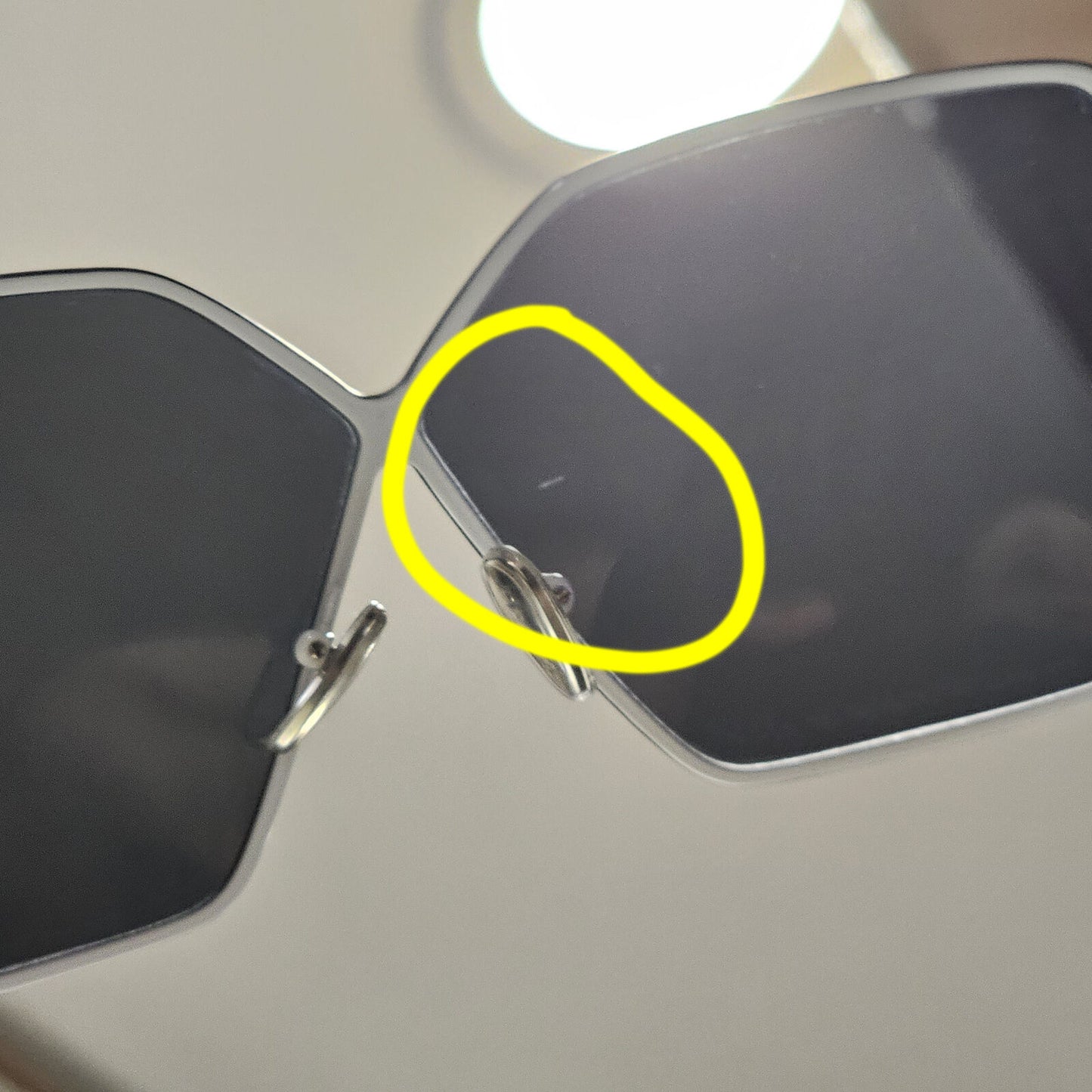 Prada Sunglasses White Oversized Square Black Grey PR50YS SPR 50Y 461-5S0