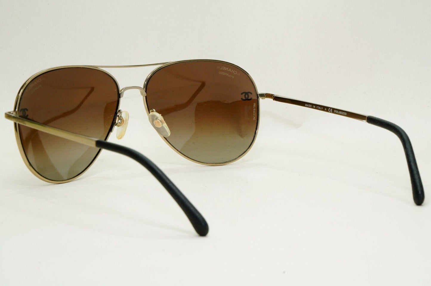 Chanel Sunglasses Polarized Titanium Gold Brown Pilot 4189-T-Q c.395/S9 091124