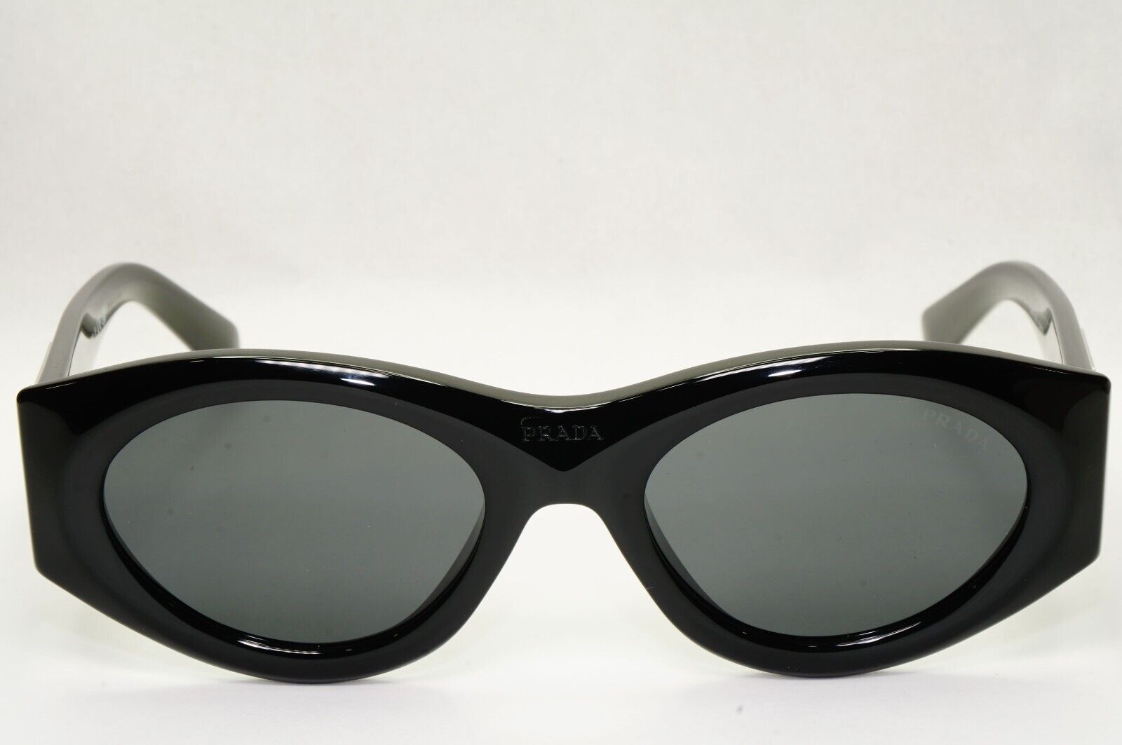 Prada Triangle Sunglasses Black Symbole Square PR20ZS SPR 20Z 1AB-5S0