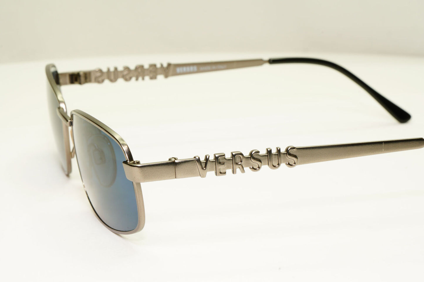 Versus 1995 Vintage Grey Blue Metal Sunglasses Gianni Versace MOD R27 COL 948