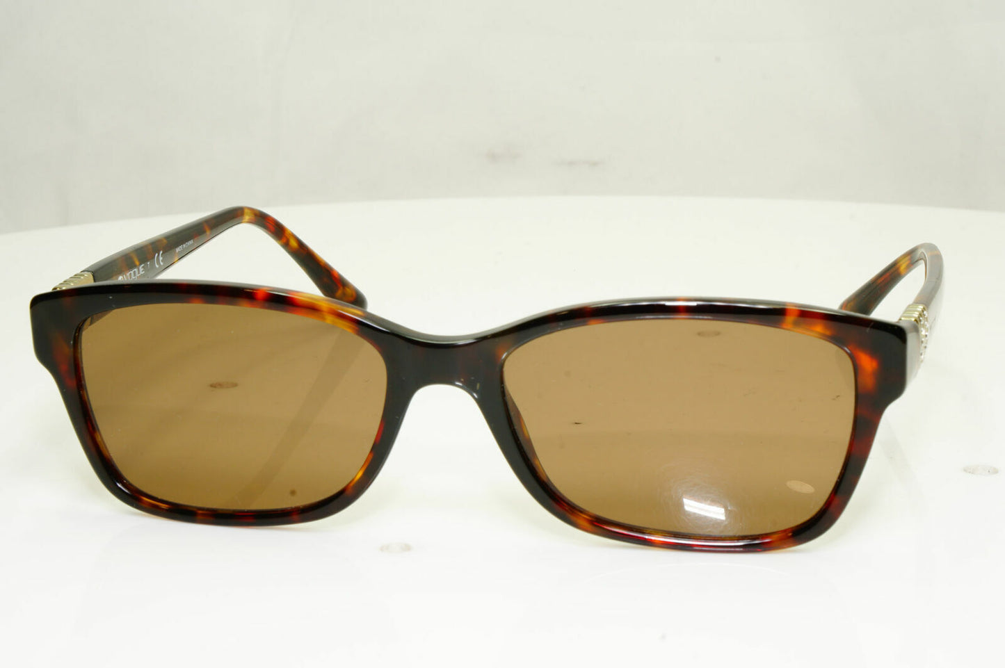 Vogue Tortoiseshell Brown Sunglasses Crystal Gold Rectangle 2765 W656 33498