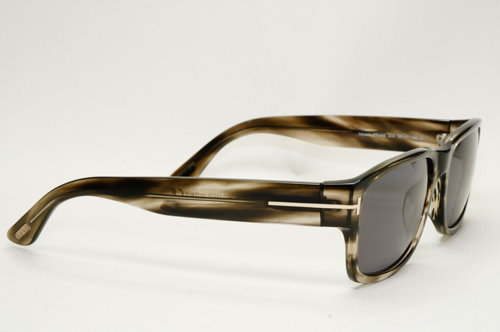 Tom Ford Sunglasses Mason Grey Brown Marble Tortoise Square TF 445 FT0445 56mm