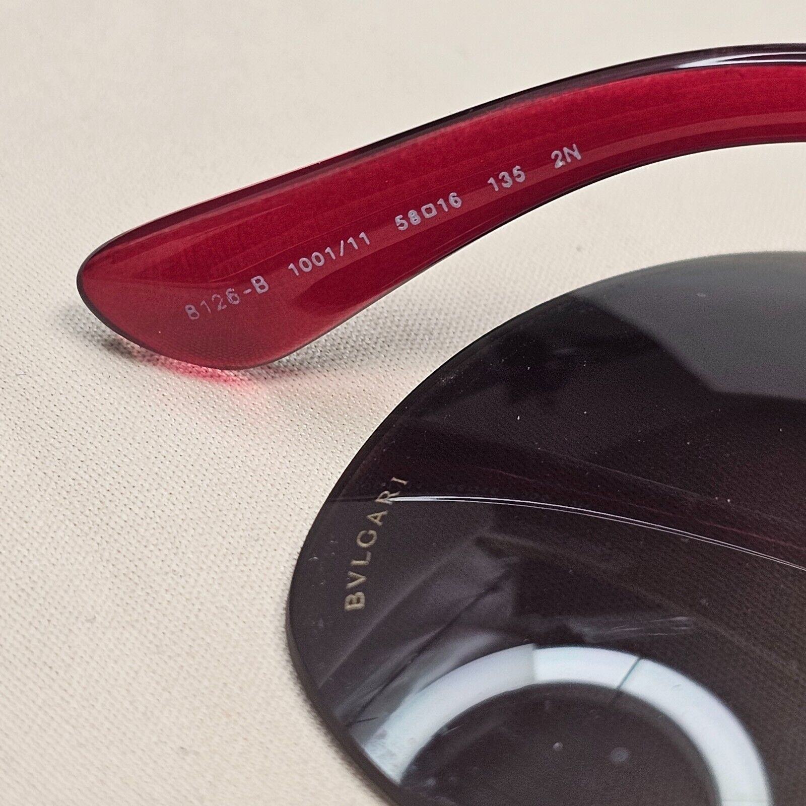Bvlgari Sunglasses 2015 Dark Red Black Crystal Diamante 8126-B 1001/11 311024