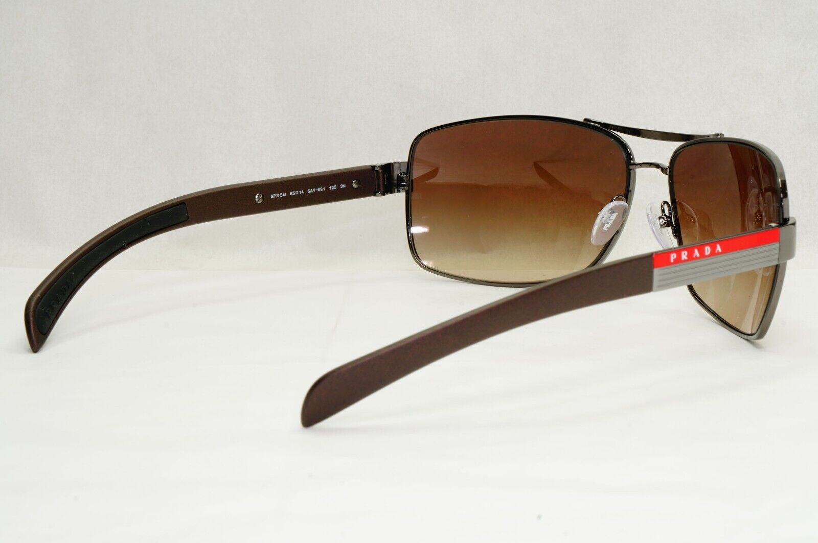Prada Sunglasses Brown Gradient Wrap Navigator Square PS54IS SPS 54I 5AV-6S1 [a]