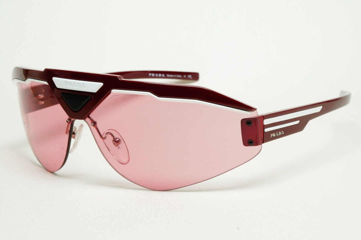 Prada Sunglasses Bordo Brown Shield Wrap PR69VS SPR 69V 459-1K0 231124