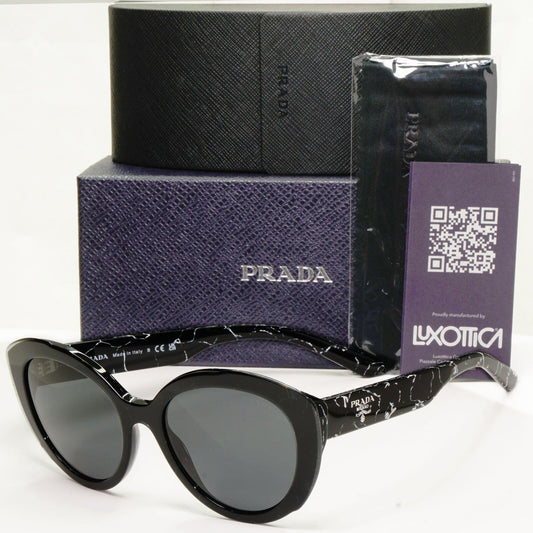 Prada Marble Black Sunglasses Womens Designer Fashion PR01YS SPR 01Y 09V-5S0