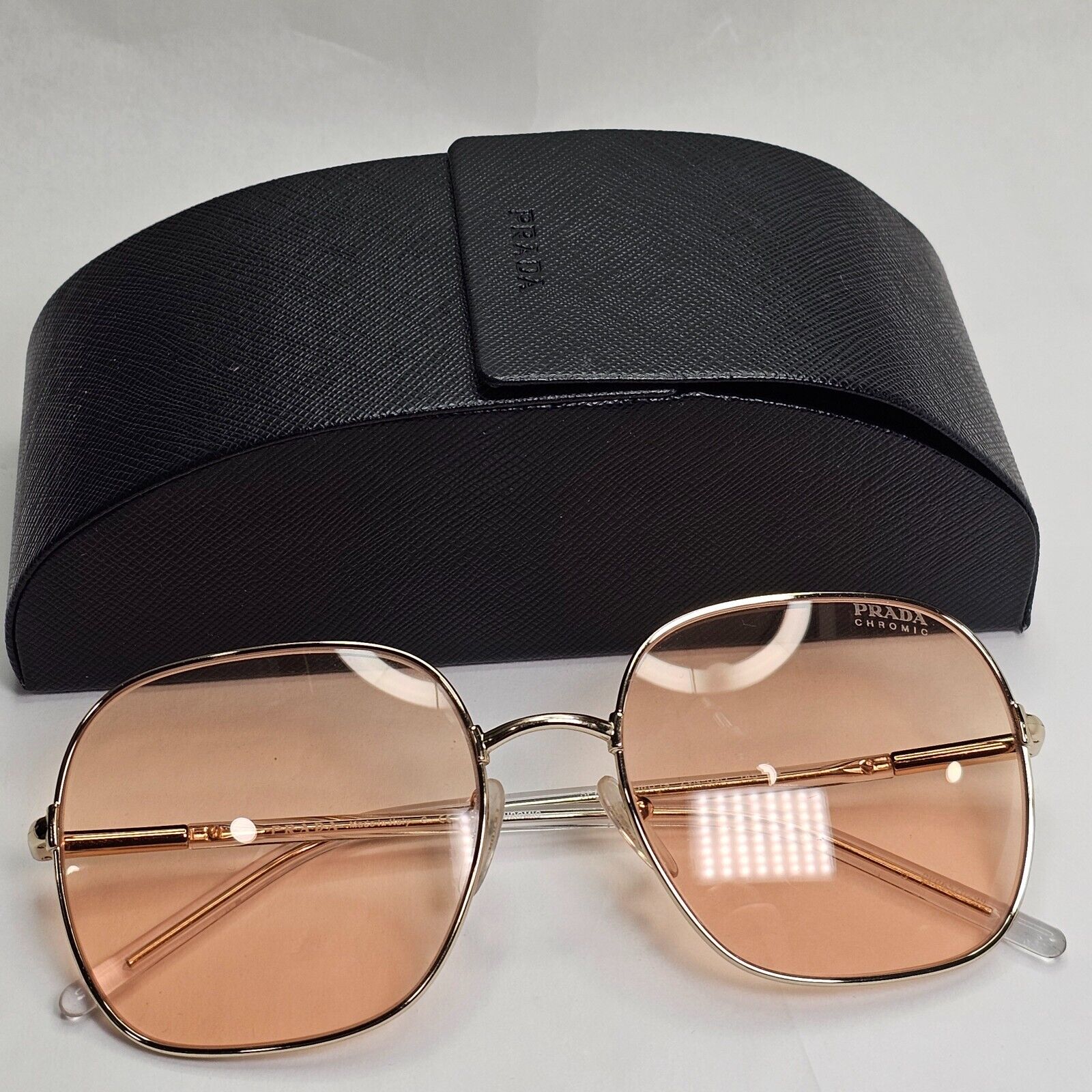 Prada Sunglasses Photochromic Gold Yellow Orange PR67XS SPR 67X ZVN-09D 270324