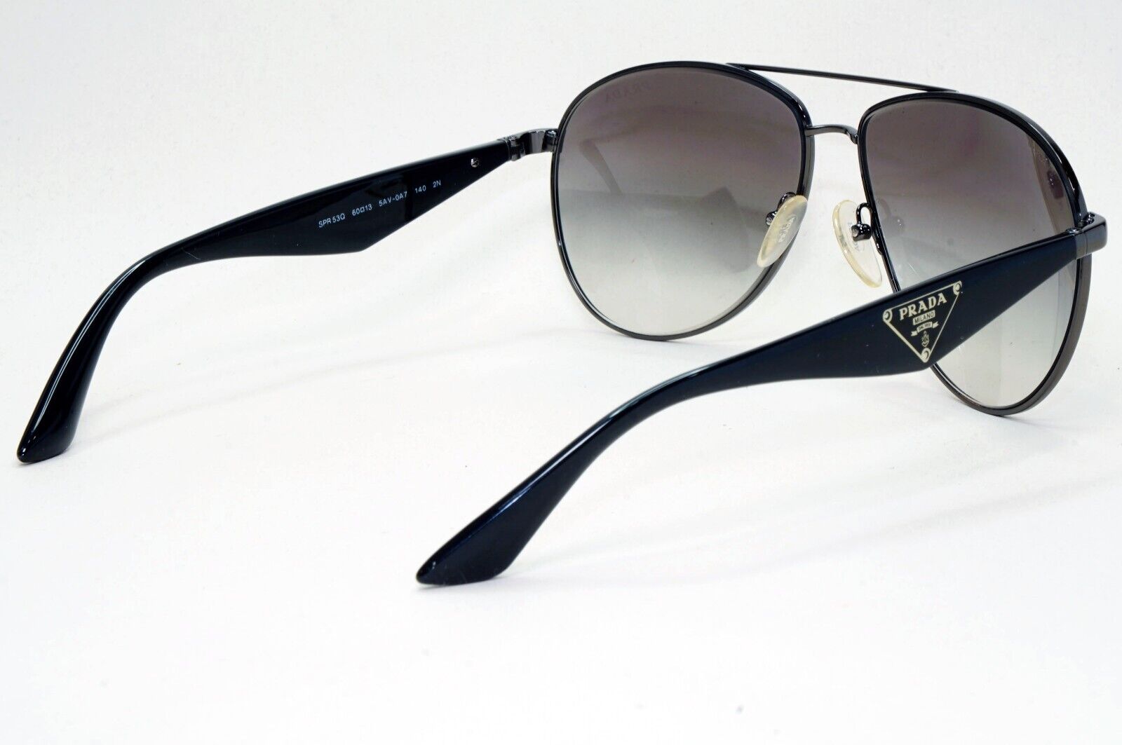 Prada Sunglasses Triangle Logo Pilot Black Grey PR53QS SPR 53Q 5AV-0A7 281024