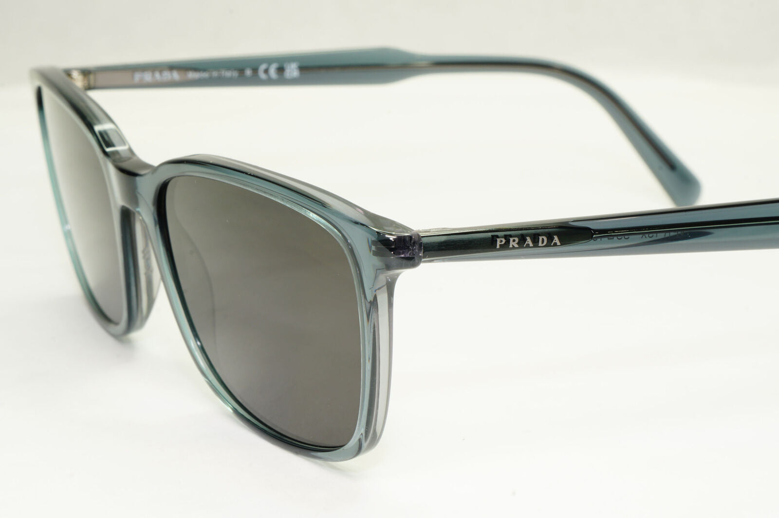 Prada Sunglasses Grey Light Blue Black Square PR13XV VPR 13X 01G-1O1 55mm